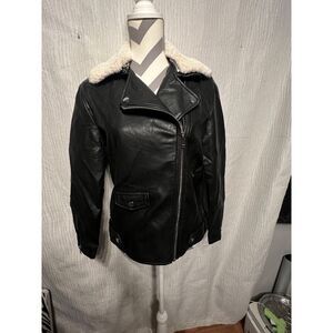 Faux leather‎ bershka asos jacket